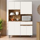 Kit Cozinha 8 Portas 1 Gaveta Singleton Carvalho Off-white