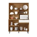Kit Cozinha 8 Portas 1 Gaveta Singleton Carvalho Off-white