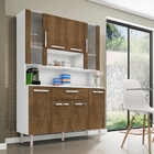 Kit Cozinha 8 Portas Davina Branco/malbec