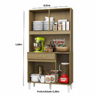 Kit Cozinha Aramoveis 4 Portas 1 Gaveta