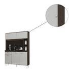 Kit Cozinha Auria 120cm 5 Portas Chocolate Off White Tana Dec