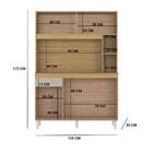 Kit Cozinha Auria 120cm 5 Portas Damasco Off White Tana Decor