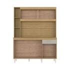 Kit Cozinha Auria 140cm 5 Portas Damasco Off White Bnn Decor