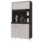 Kit Cozinha Auria 90cm 4 Portas Chocolate Off White Bnn Decor