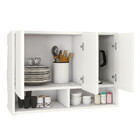 Kit Cozinha Balcão 2 Portas E Armário Aéreo 3 Portas Branco