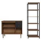 Kit Cozinha Balcão Gabinete 3 Portas 2 Gavetas E Armário Cozi