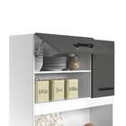 Kit Cozinha Cecília 90cm 5 Portas 1 Gaveta Branco Chumbo Tana