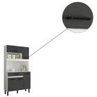 Kit Cozinha Cecília 90cm 5 Portas 1 Gaveta Branco Chumbo Tana