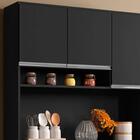 Kit Cozinha Compacta 105cm Com 6 Portas 1 Gaveta Márcia Preto