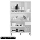 Kit Cozinha Compacta 105cm Com 6 Portas 1 Gaveta Márcia Preto