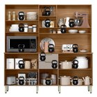 Kit Cozinha Compacta 10 Portas 2 Gavetas Malva Yescasa Amêndo