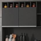 Kit Cozinha Compacta 130cm Com 6 Portas 1 Gaveta  Alice Cinza