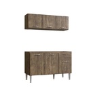 Kit Cozinha Compacta 2 Peças Balcão E Armário Aéreo Raíssa Li