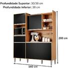 Kit Cozinha Compacta 5 Portas 160 Cm Isabel Reajl Moveis