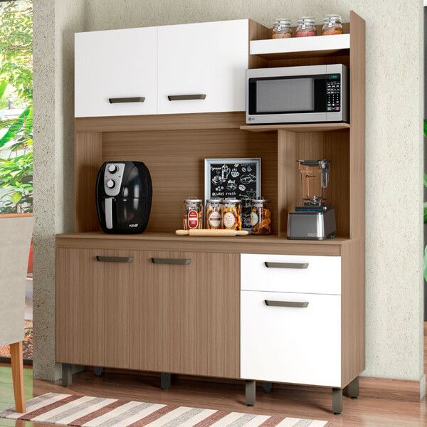 Kit Cozinha Compacta 5 Portas 1 Gaveta Anita Poliman Móveis