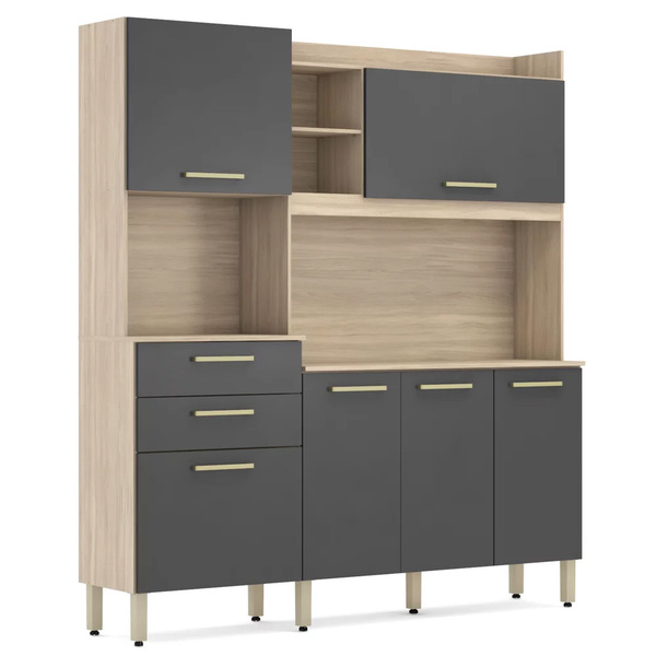 Kit Cozinha Compacta 6 Portas 2 Gavetas Select - Ssx Multicoi