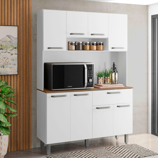 Kit Cozinha Compacta 8 Portas 1 Gateva Nice Poliman Móveis