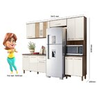 Kit Cozinha Compacta 8 Portas Fit Carvalho Nature/off White C