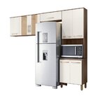 Kit Cozinha Compacta 8 Portas Fit Carvalho Nature/off White C
