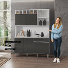Kit Cozinha Compacta Alice 130cm Com 6 Portas E 1 Gaveta Bran