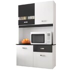 Kit Cozinha Compacta Suspensa 4 Portas Lili Branco/preto - Po