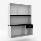 Kit Cozinha Compacta Suspensa 6 Portas Lili Preto/branco - Po