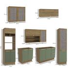 Kit Cozinha Completa 7 Peças Balcão Sem Tampo Para Pia Armári