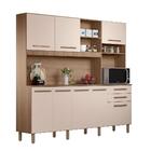 Kit Cozinha Completa Com Nicho Para Micro-ondas 8 Portas 2 Ga