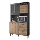 Kit Cozinha Diamond Chumbo /rústico