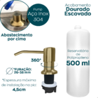 Kit Cozinha Dourado Escovado Torneira Pia Bancada Gourmet Lix