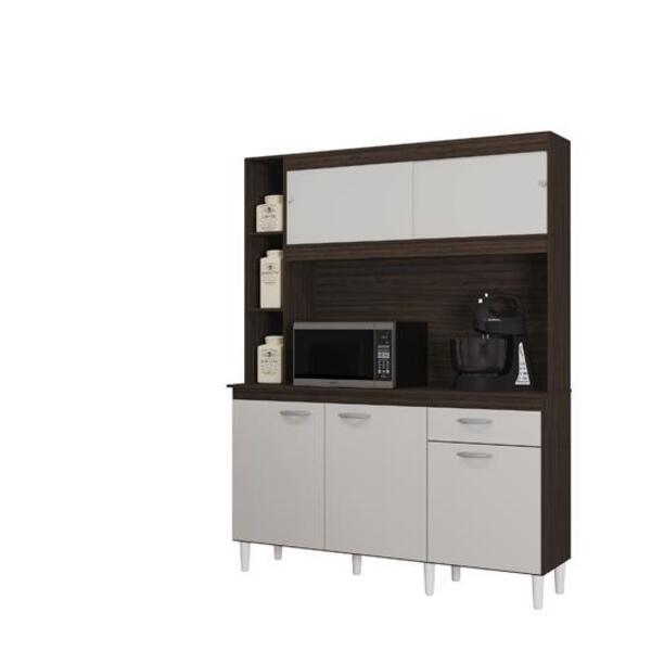 Kit Cozinha Duda 140 Cm 5 Pts 1 Gav. Chocolate/off White