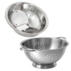 Kit Cozinha Escorredor De Arroz E Macarrão Inox Premium 2 Peç