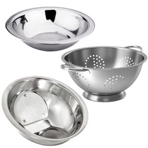 Foto de Kit Cozinha Escorredor De Macarrão, Lavador De Arroz E Bowl A