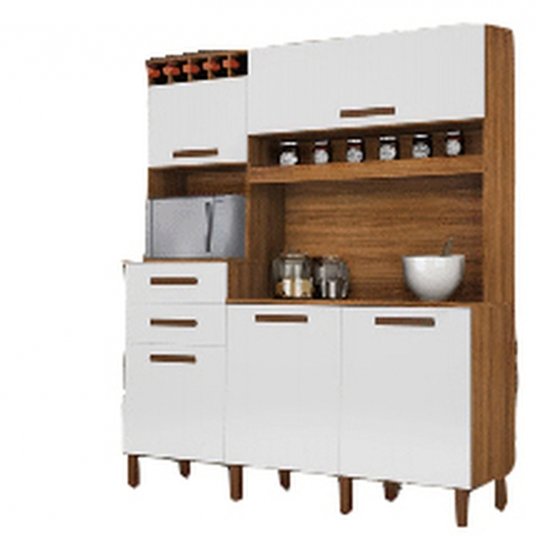 Kit Cozinha França Com Adega 5 Portas E 2 Gavetas Arte Móveis