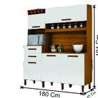 Kit Cozinha França Com Adega 5 Portas E 2 Gavetas Arte Móveis