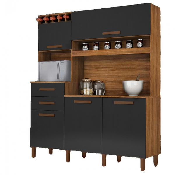 Kit Cozinha França Com Adega 5 Portas E 2 Gavetas Arte Móveis