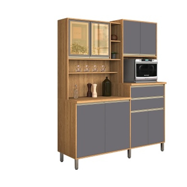 Kit Cozinha Gabi 08 Portas Freijó/cinza – Vitamov