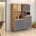 Kit Cozinha Gabi 08 Portas Freijó/cinza – Vitamov