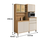 Kit Cozinha Gabi 08 Portas Freijó/off White – Vitamov