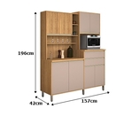 Kit Cozinha Gabi 08 Portas Ripado Freijó/connect – Vitamov