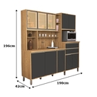 Kit Cozinha Gabi 10 Portas Freijó/grafite – Vitamov