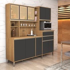 Kit Cozinha Gabi 10 Portas Freijó/grafite – Vitamov