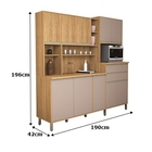 Kit Cozinha Gabi 10 Portas Ripado Freijó/connect – Vitamov