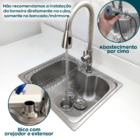 Kit Cozinha Gourmet Cuba Inox 304 50x40 Com Torneira Monocoma