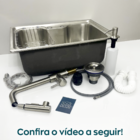Kit Cozinha Gourmet Cuba Inox 304 60x42 Com Torneira Bica Alt