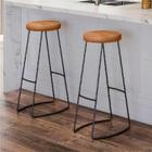 Kit Cozinha Industrial Prateleira E 2 Banquetas Selena Madeira