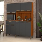 Kit Cozinha Jade 10 Portas Cinamomo/grafite - Vitamov