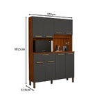 Kit Cozinha Jade 8 Portas Cinamomo/grafite - Vitamov