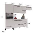 Kit Cozinha Lavanda Com Tampo 8 Portas Branco Tana Decor