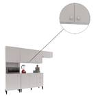 Kit Cozinha Lavanda Com Tampo 8 Portas Branco Tana Decor